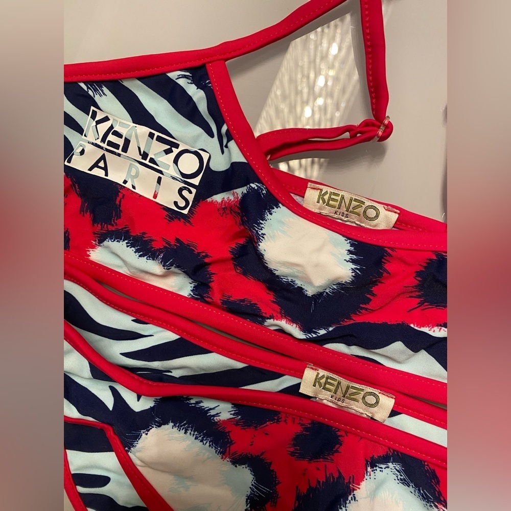 Kenzo Vibrant Red and Blue Bikini set NWOT - Picture 5 of 6